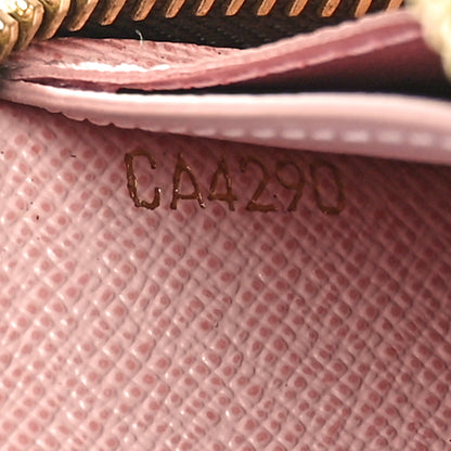 Louis Vuitton Damier Ebene Clemence Wallet Rose Ballerine 7 of 10