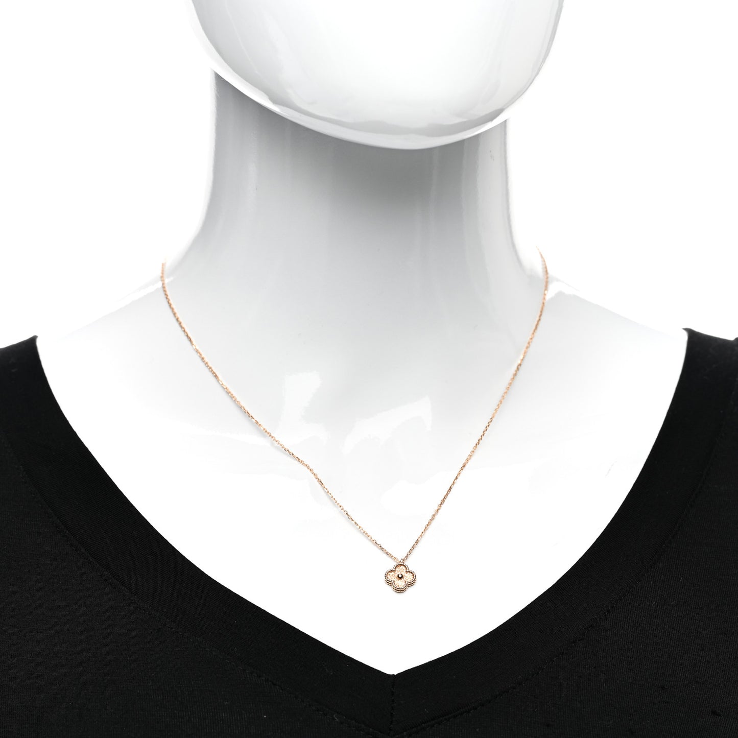 18K Rose Gold Sweet Alhambra Pendant Necklace
