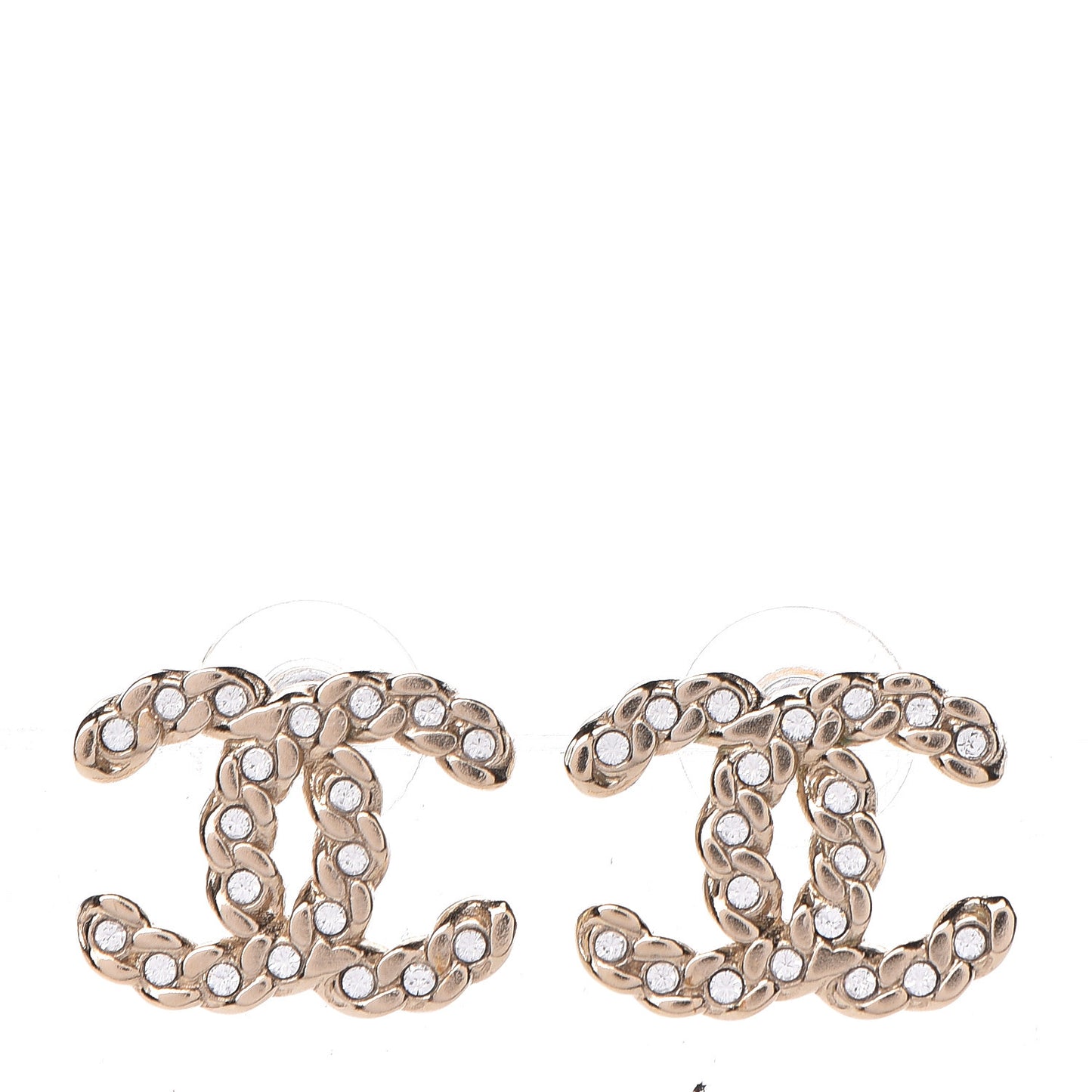 Crystal CC Earrings Gold