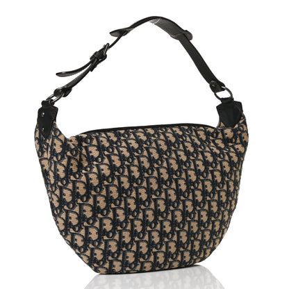 Christian Dior Monogram Buckle Hobo Navy Blue 2 of 10