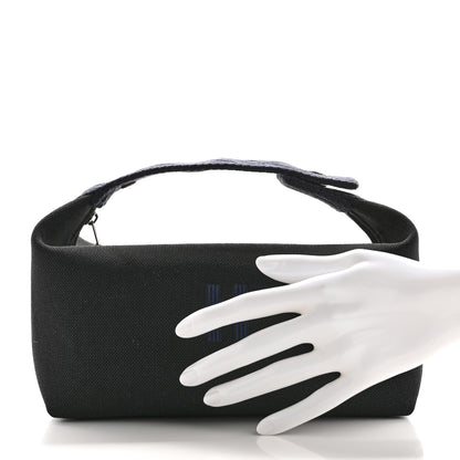 Hermes Canvas Small Bride-A-Brac Pouch Black Bleu Nuit 2 of 6