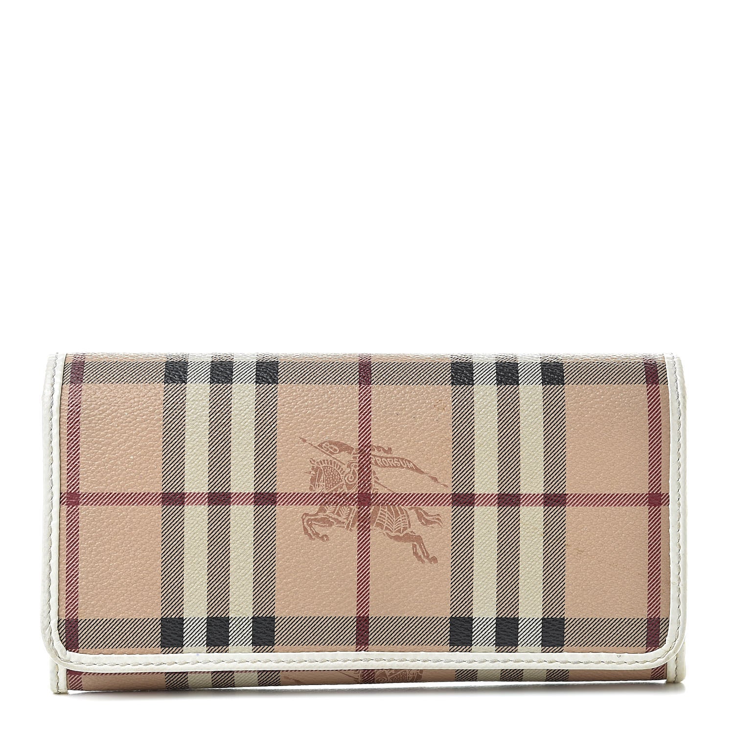 Burberry Haymarket Check Penrose Continental Wallet White 1 of 13