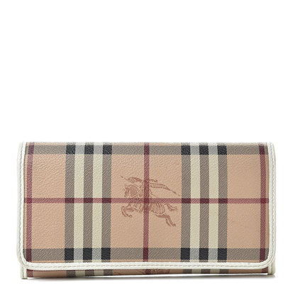 Burberry Haymarket Check Penrose Continental Wallet White 1 of 13