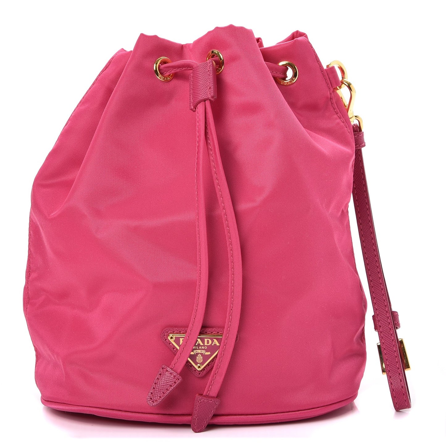 Tessuto Nylon Wristlet Duffel Tote Fuxia