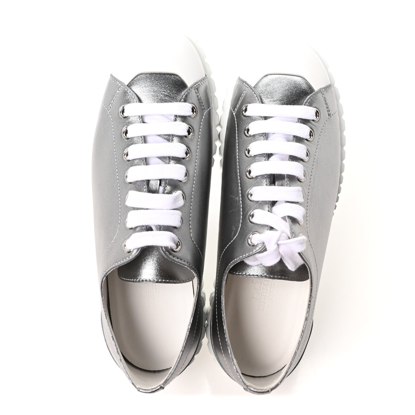 Metallic Calfskin Cross Sneakers 36.5