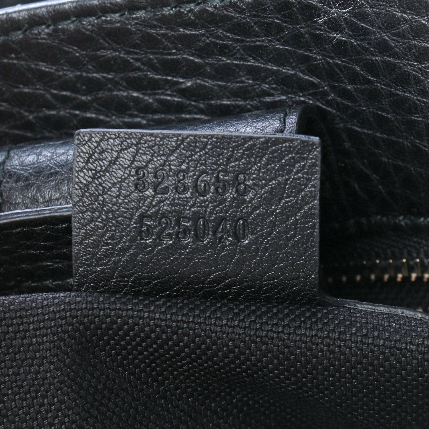 Gucci Calfskin Large Bamboo Shopper Tote Black 7 of 10