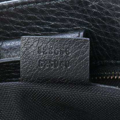 Gucci Calfskin Large Bamboo Shopper Tote Black 7 of 10