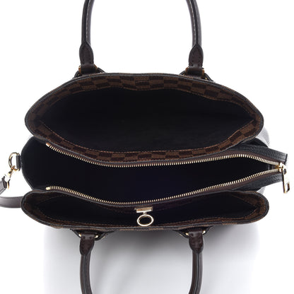 Louis Vuitton Cuir Taurillon Damier Ebene Normandy Black 4 of 10