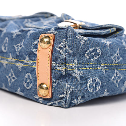 Louis Vuitton Monogram Denim Baggy PM Blue 9 of 9