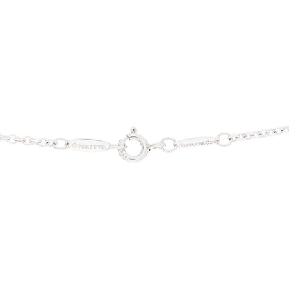Tiffany Sterling Silver Pink Pearl 9-9.5mm Elsa Peretti Open Heart Lariat Necklace 4 of 5