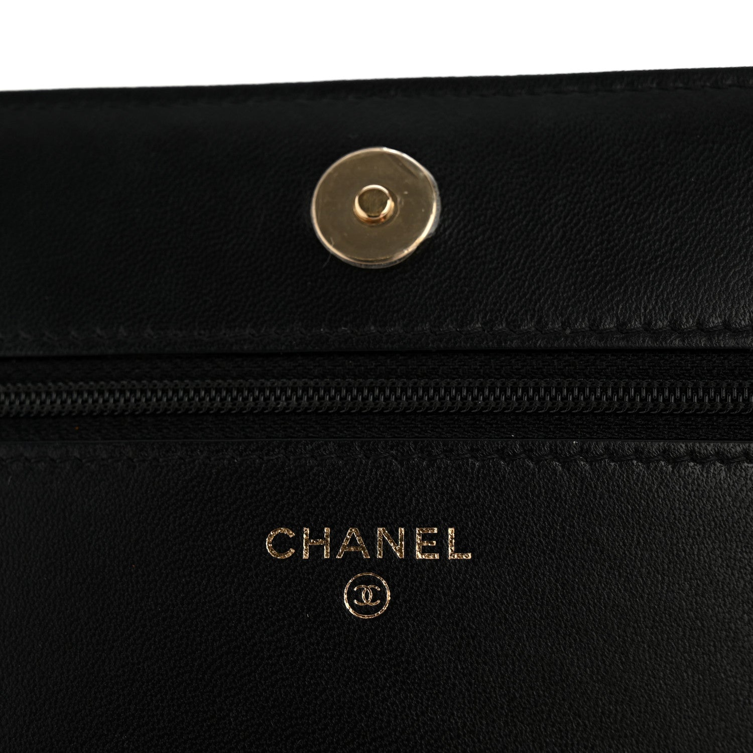 Chanel Lambskin Quilted All About Chanel Charm Wallet On Chain WOC Black 6 of 13