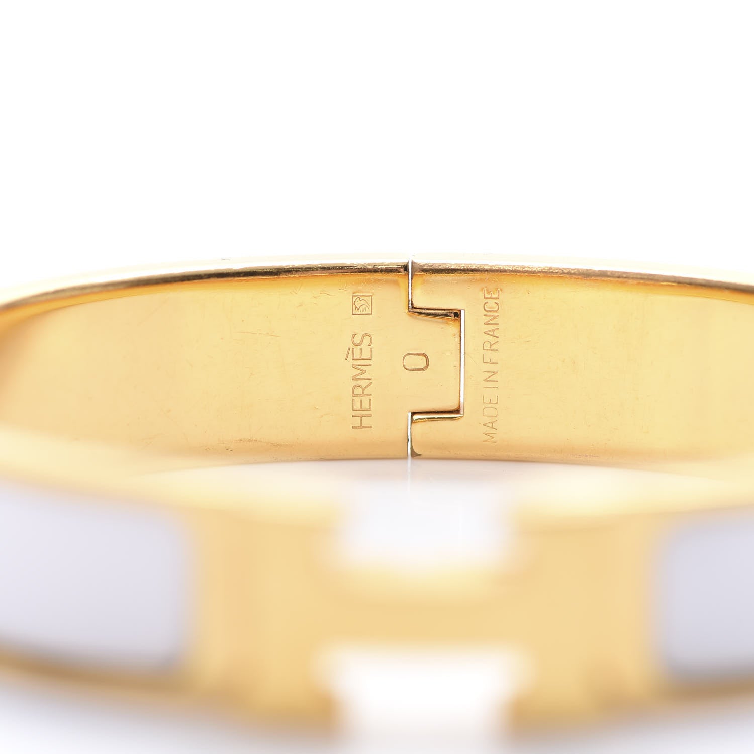 Hermes Enamel Narrow Clic Clac H Bracelet PM White 4 of 5