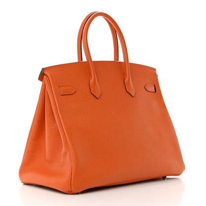 Hermes Epsom Birkin 35 Orange 3 of 16