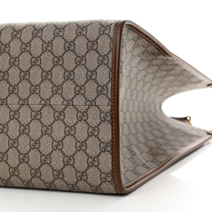 Gucci GG Supreme Monogram Fake/Not Large Retro Interlocking G Tote Bag Beige Brown Sugar 10 of 12