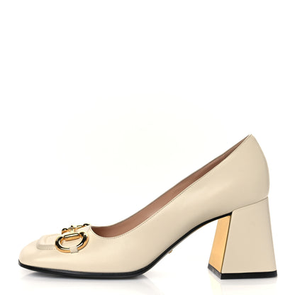 Gucci Malaga Kid Horsebit 75mm Pumps 40 Mystic White 1 of 8