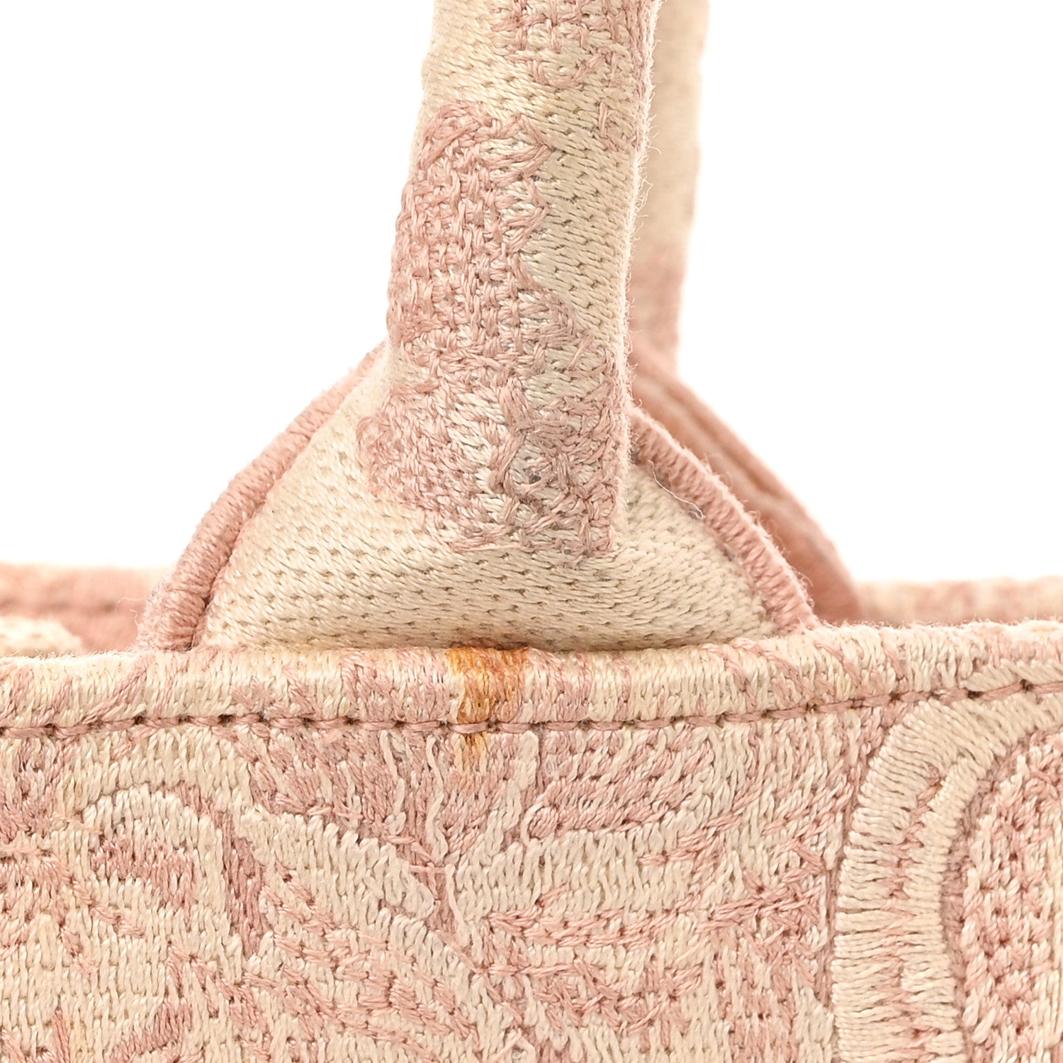 Christian Dior Canvas Embroidered Medium Dioriviera Toile De Jouy Book Tote Rose 10 of 10
