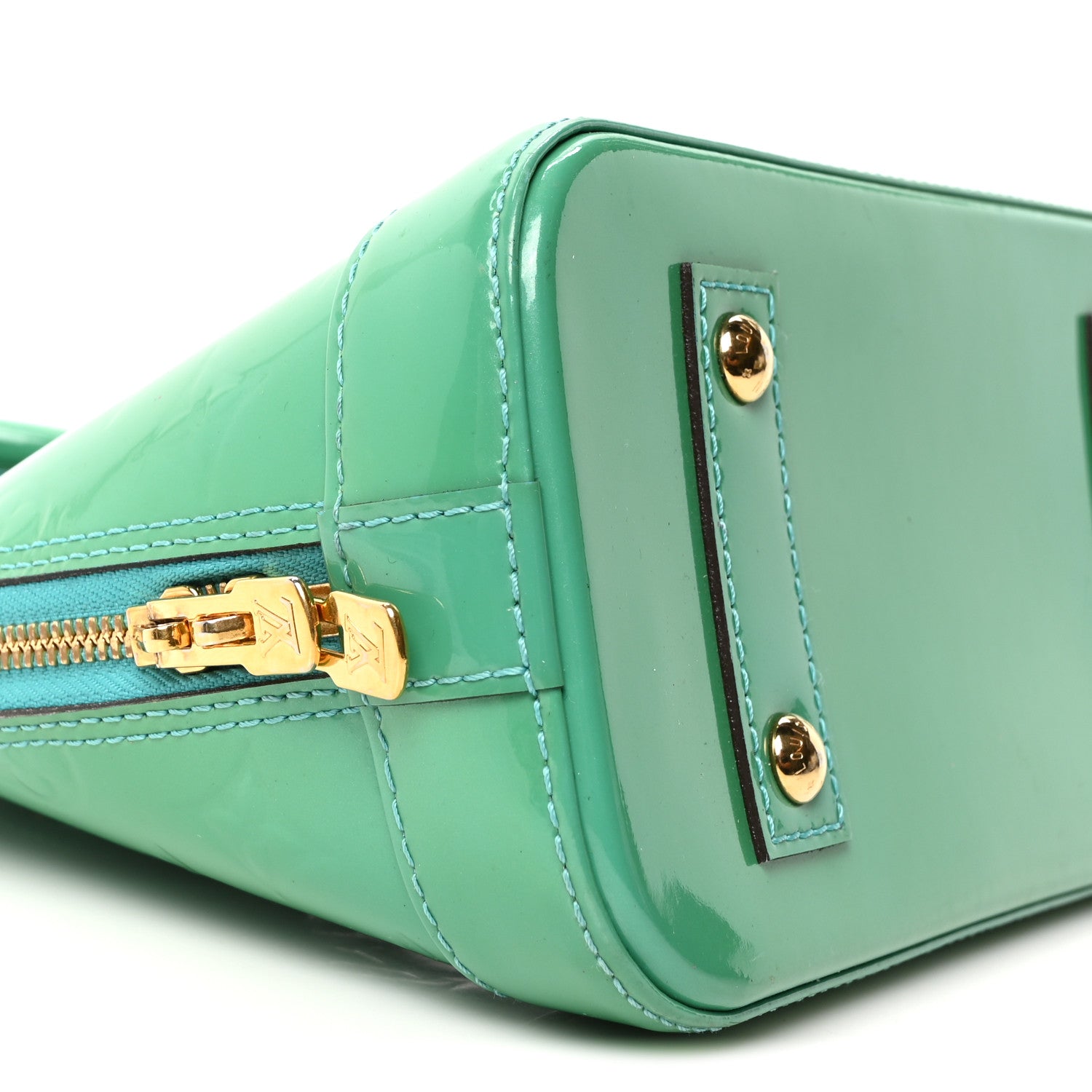 Louis Vuitton Vernis Alma BB Blue Lagon 8 of 9