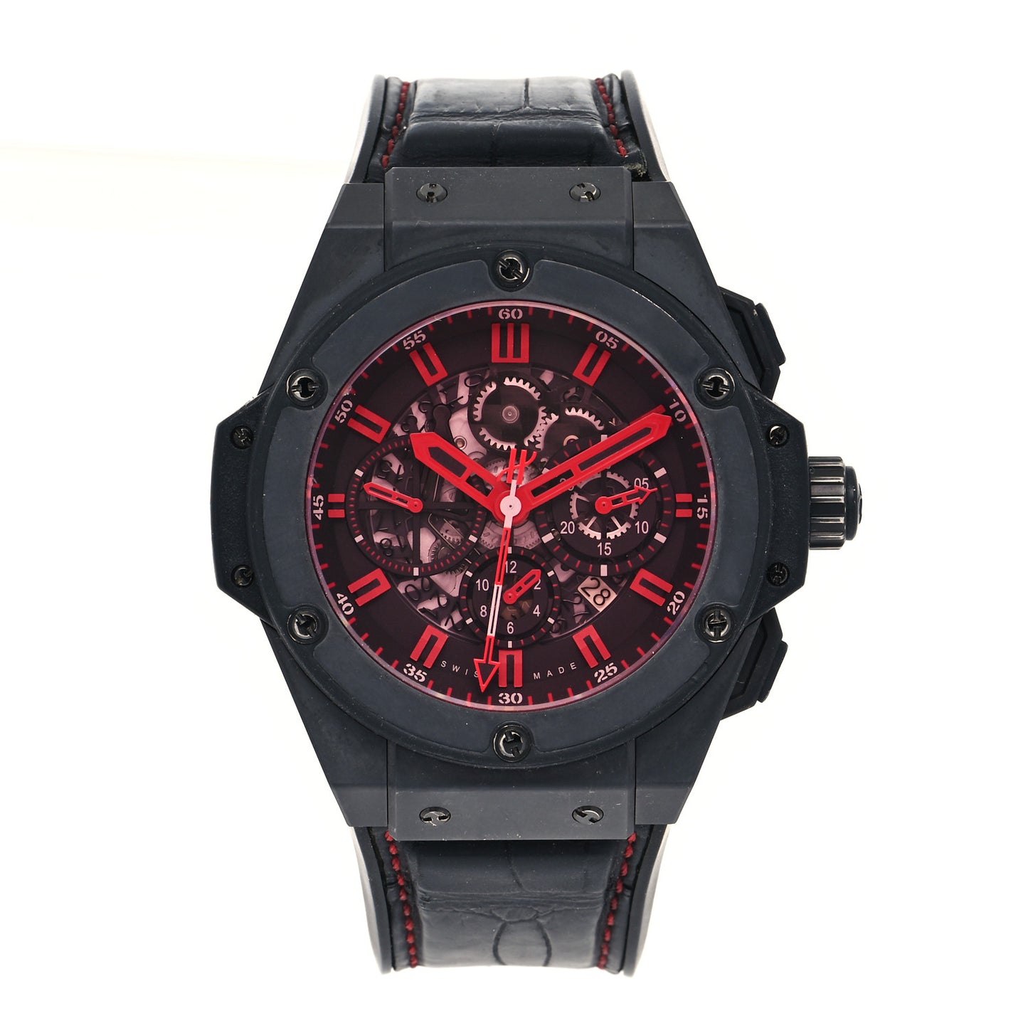 Ceramic Alligator 48mm Big Bang King Power Limited Edition "Congo" Automatic Watch Red 710.CI.1190.NR.CG011
