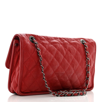 Chanel Caviar Quilted Large French Riviera Flap Red 3 of 12
