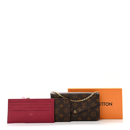 Louis Vuitton Monogram Pochette Felicie Chain Wallet Fuchsia 15 of 15