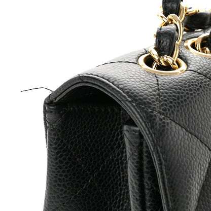 Chanel Caviar Quilted Jumbo Single Flap Black 11 of 12