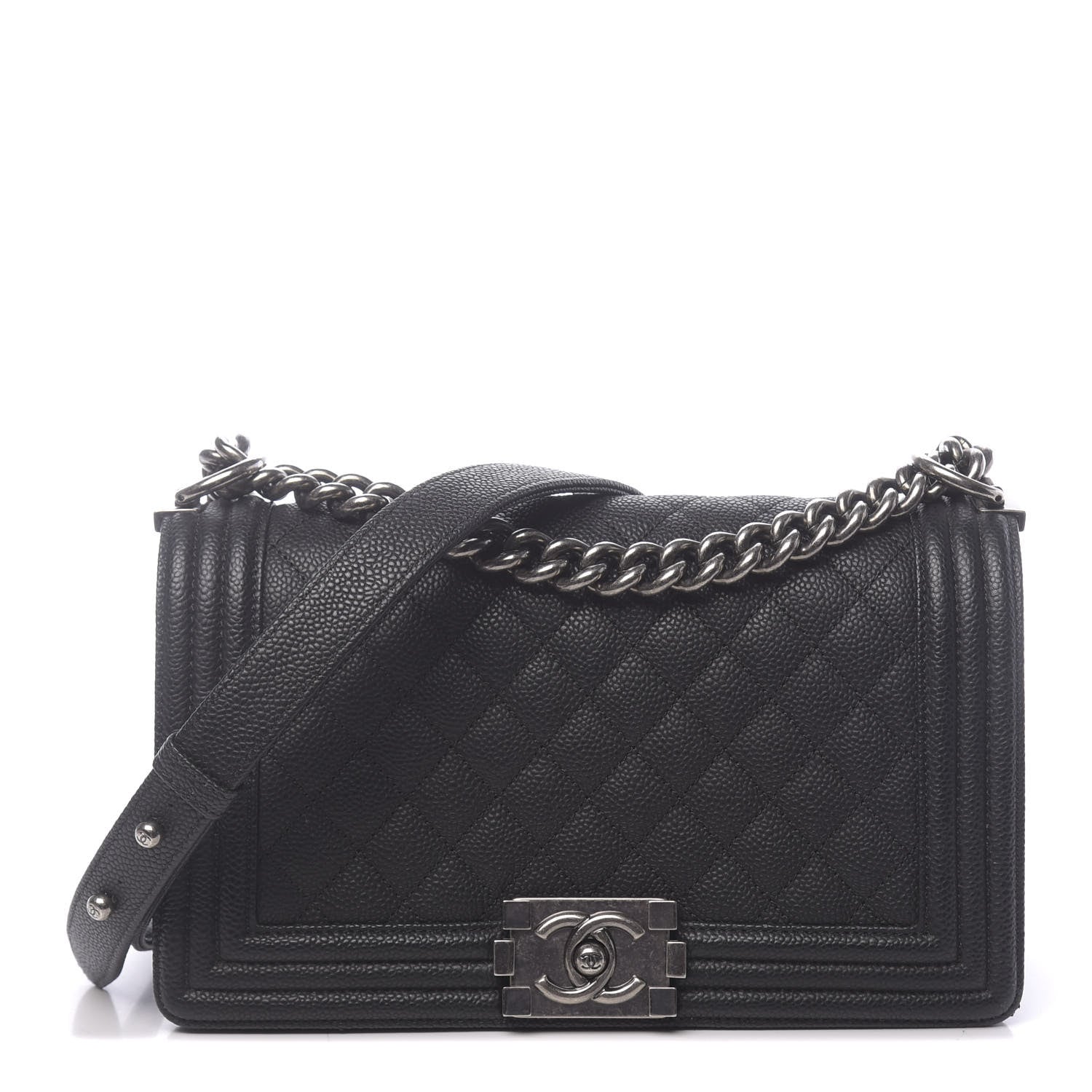 Chanel Caviar Quilted Medium Boy Flap Black 1 of 14