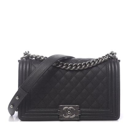 Chanel Caviar Quilted Medium Boy Flap Black 1 of 14