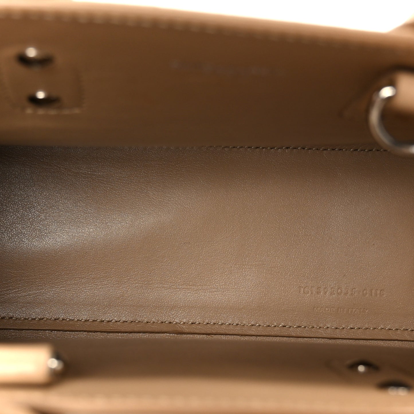 Calfskin Crocodile Embossed Nano Sac De Jour Brown