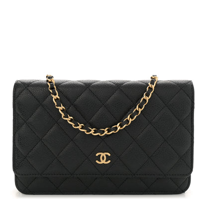 Chanel Caviar Quilted Wallet on Chain WOC Black 1 of 13