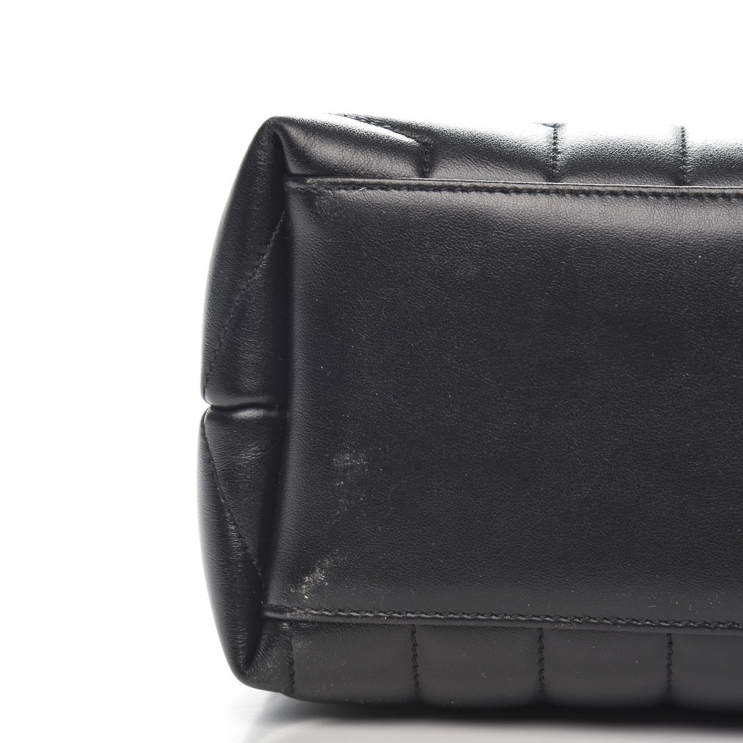 Calfskin Y Quilted Monogram Medium Loulou Chain Satchel Black