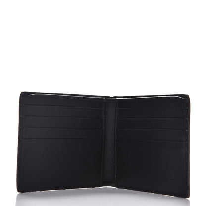 Gucci GG Supreme Monogram Selleria Calfskin Kingsnake Nice Bi-Fold Wallet Beige Ebony Multicolor Black 5 of 9