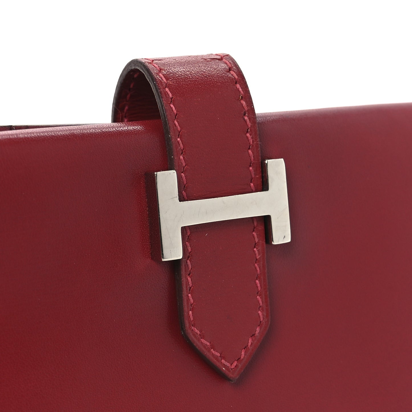Tadelakt Bearn Gusset Wallet Rouge Vif