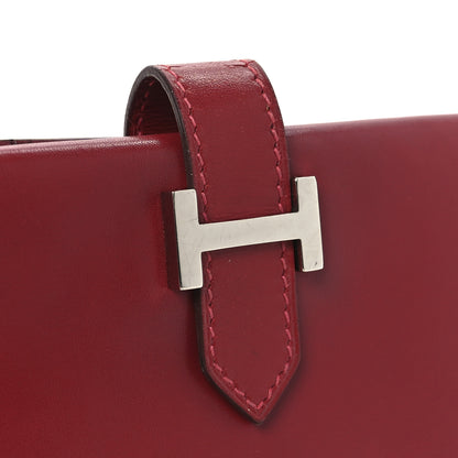 Hermes Tadelakt Bearn Gusset Wallet Rouge Vif 8 of 8
