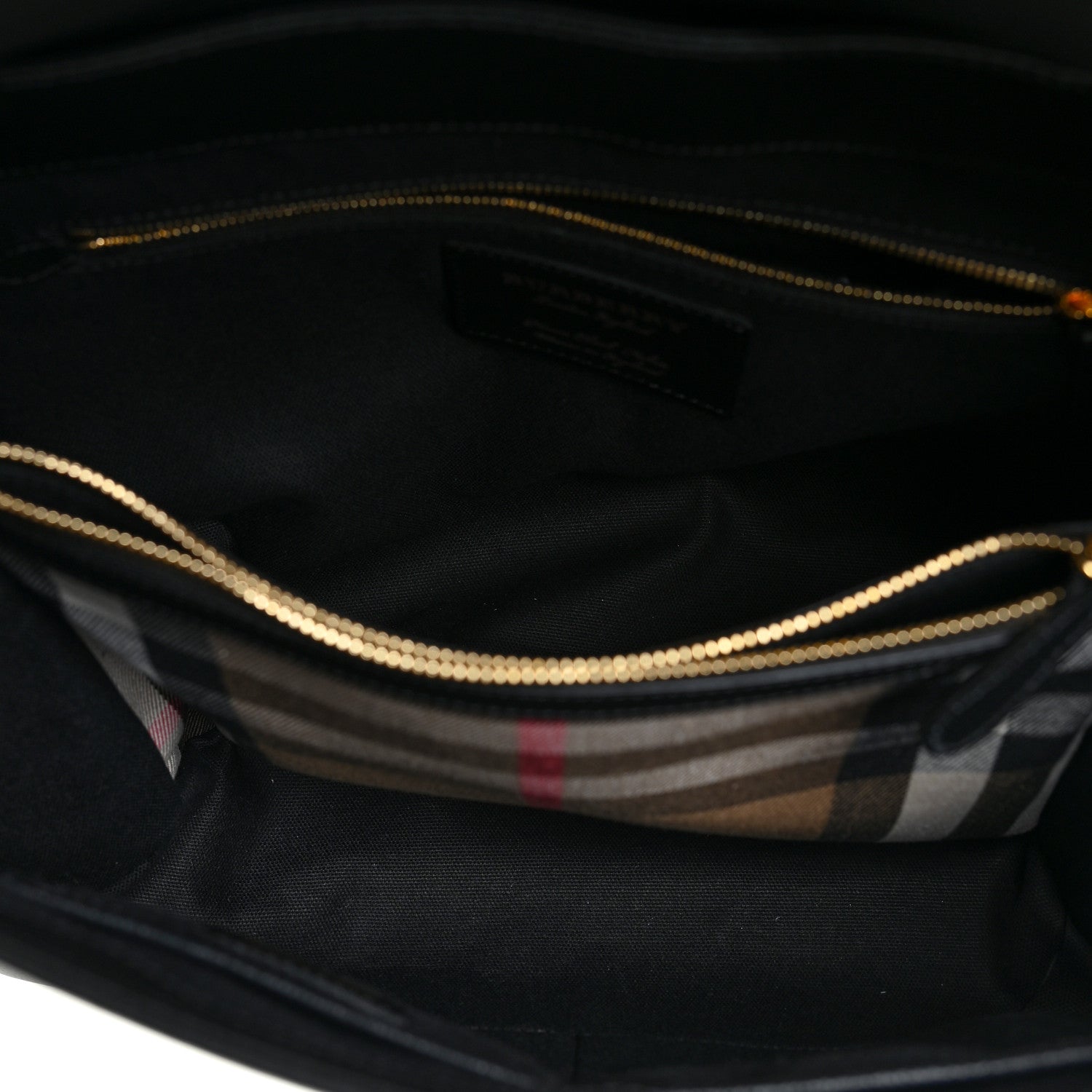Burberry Derby Calfskin House Check Medium Camberley Black 6 of 10