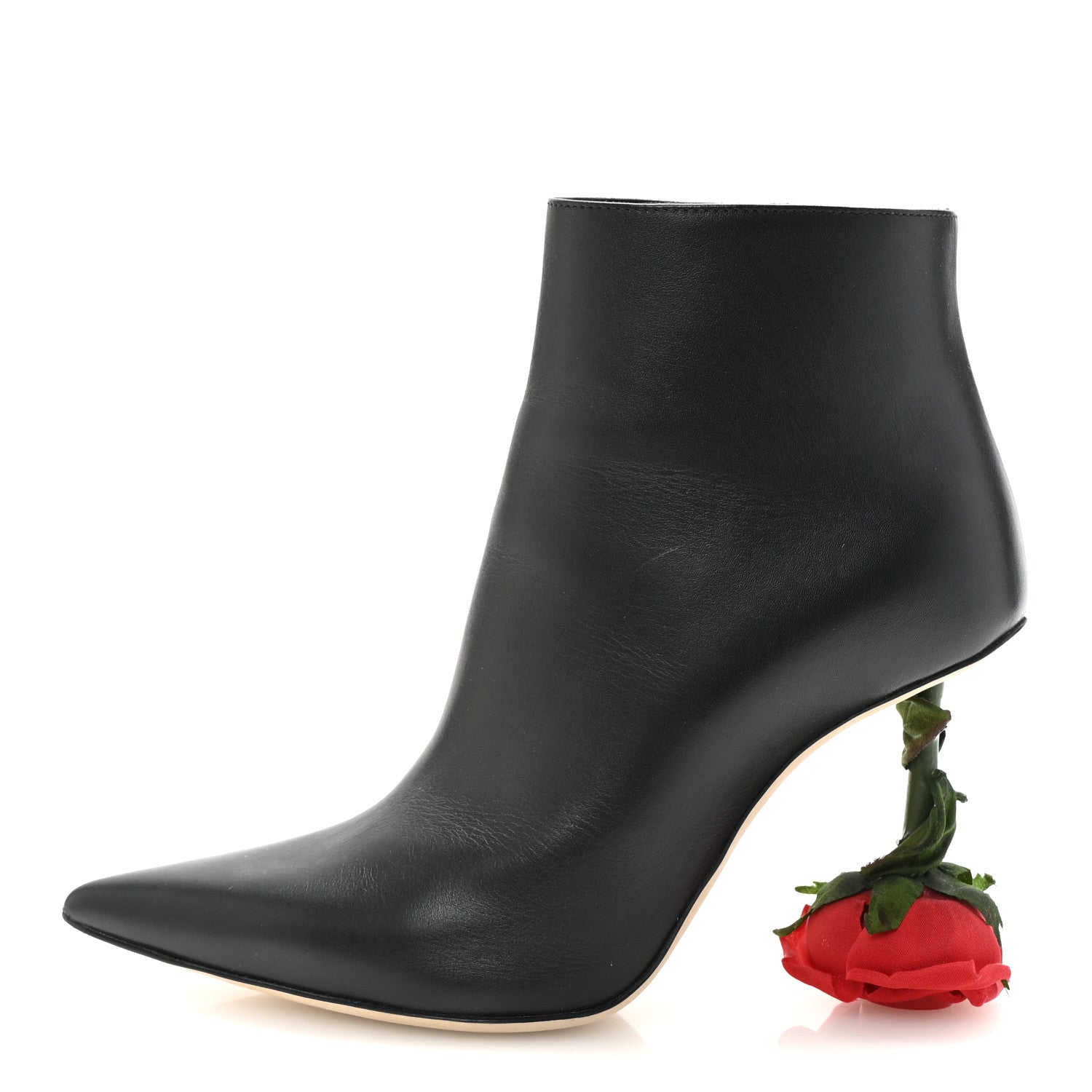Loewe Calfskin Rose Boots 37 Black 1 of 9