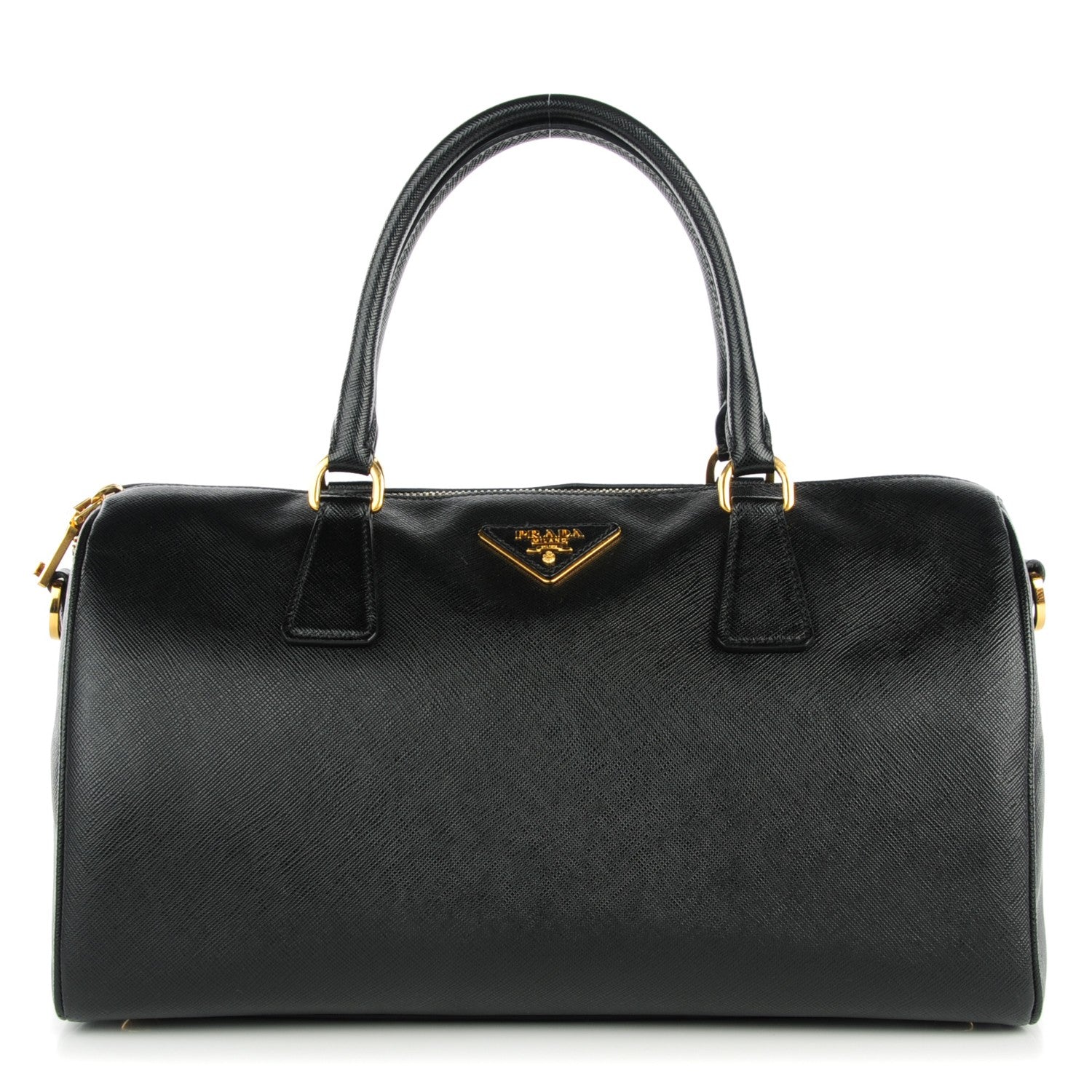 Prada Saffiano Lux Bowler Black 1 of 8