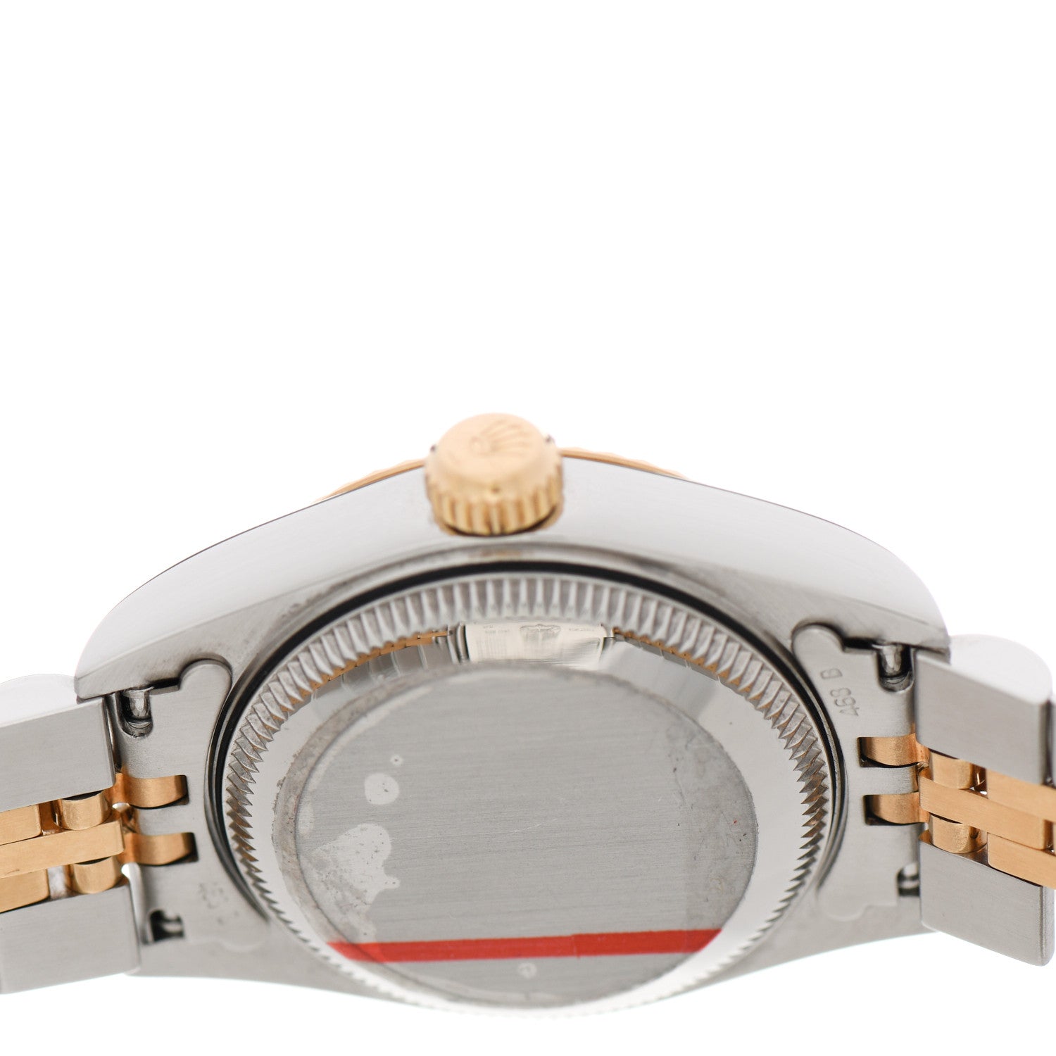 Rolex Stainless Steel 18K Yellow Gold Diamond 26mm Oyster Perpetual Datejust Watch Red Gradient 69173 4 of 5