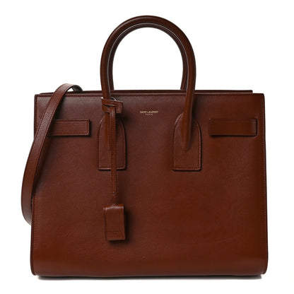 Saint Laurent Calfskin Small Sac De Jour Cognac 1 of 11