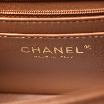 Chanel Lambskin Quilted Mini Rectangular Flap Brown 6 of 11