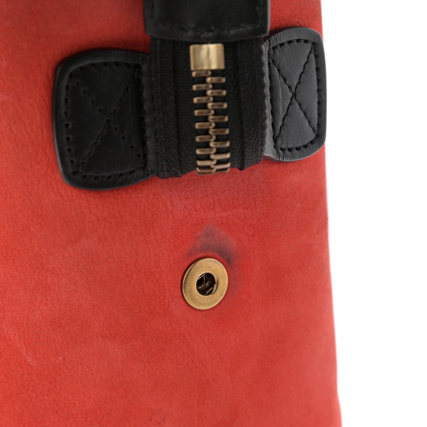 Celine Smooth Calfskin Nubuck Mini Tri-Color Luggage Alizarin 12 of 16