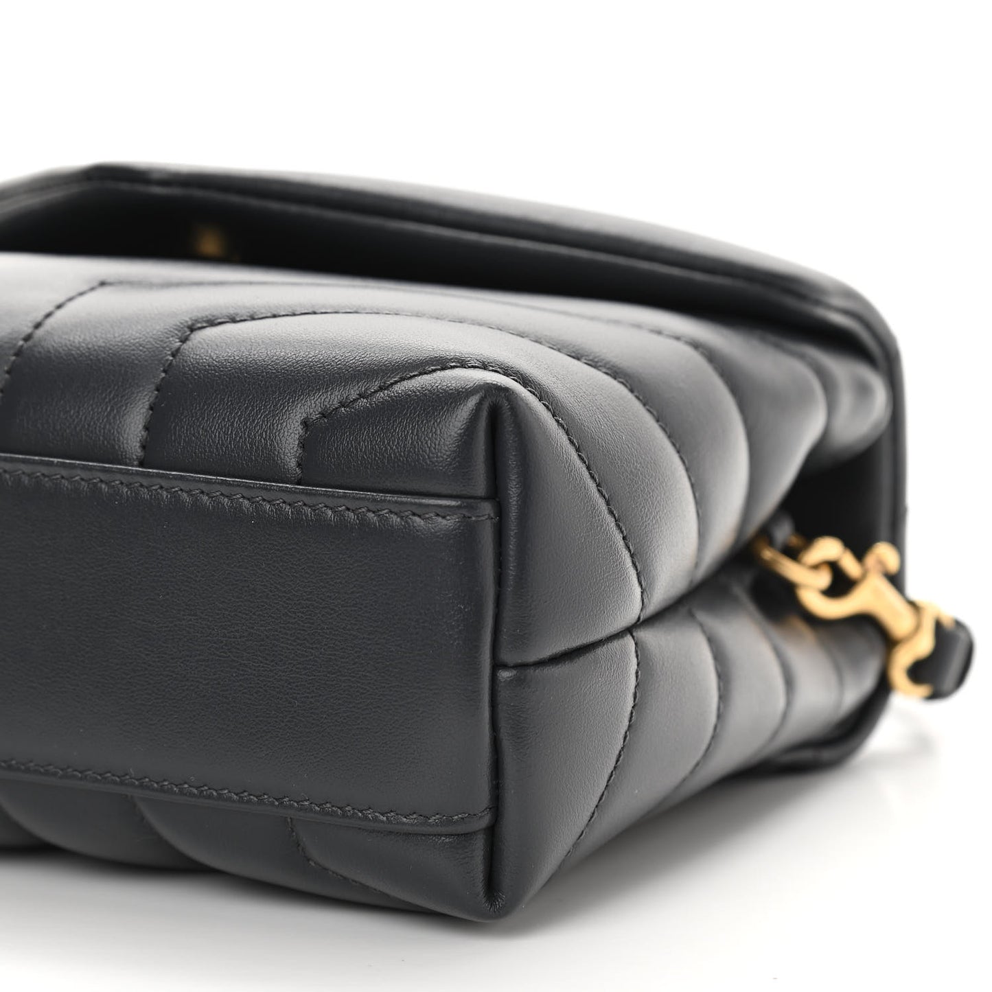Calfskin Y Quilted Monogram Toy Loulou Crossbody Bag Graphite