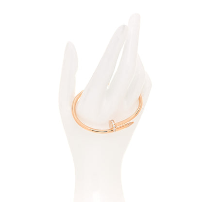 Cartier 18K Pink Gold Diamond Juste Un Clou Bracelet 17 2 of 6
