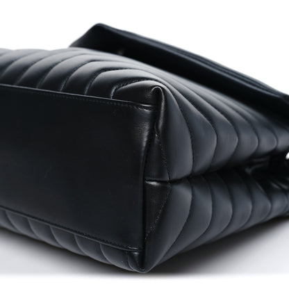 Saint Laurent Calfskin Y Quilted Monogram Monochrome Medium Loulou Chain Satchel Black 10 of 10