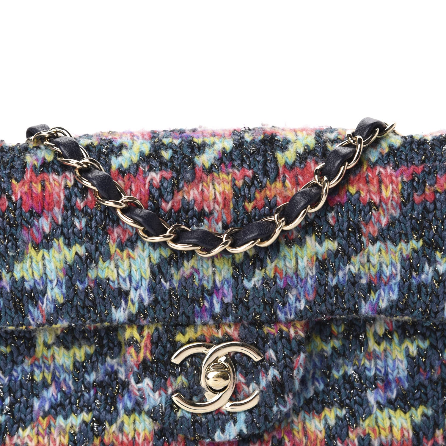 Chanel Knit Mini Rectangular Flap Multicolor 10 of 10