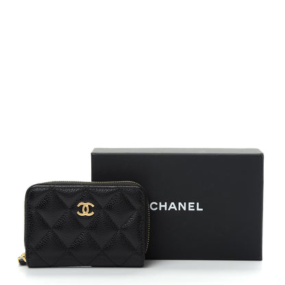 Chanel Caviar Quilted Zip Coin Purse Black 8 of 8