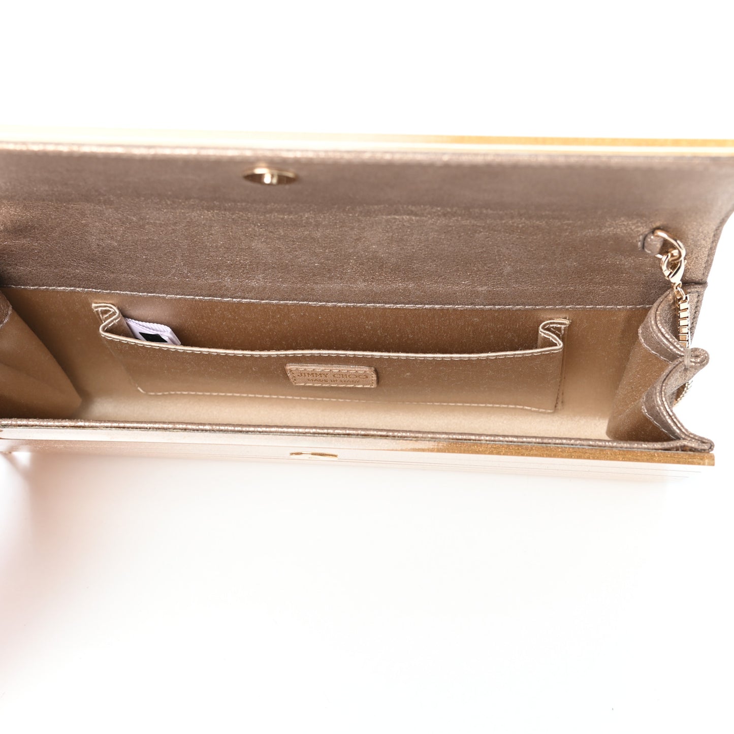 Acrylic Glitter Sweetie Clutch Gold