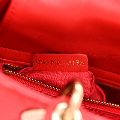 Christian Dior Lambskin Cannage Small Lucky Badges Lady Dior Red 7 of 8