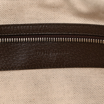 Gucci Canvas Logo Embossed Ophidia Tote Beige 6 of 10