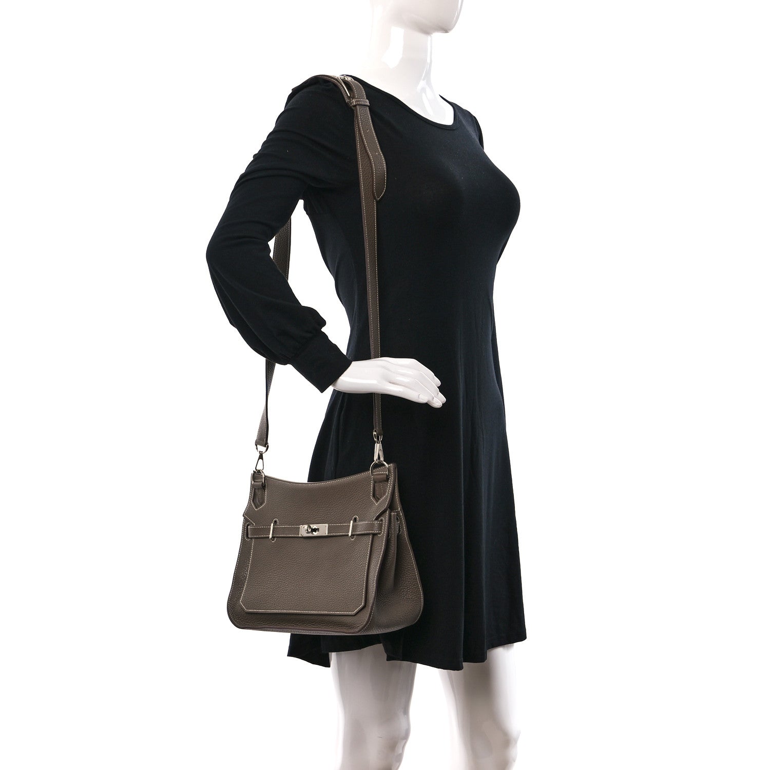 Hermes Taurillon Clemence Jypsiere 28 Etoupe 2 of 9
