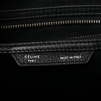 Celine Drummed Calfskin Mini Luggage Black 5 of 9